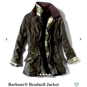 Like New Barbour Women’s Beadnell Wax Jacket in Sage Green- size 6 US/10 UK